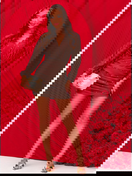 Wzorzysta sukienka z... 2