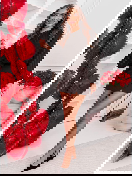 Czekoladowa bluzka z...