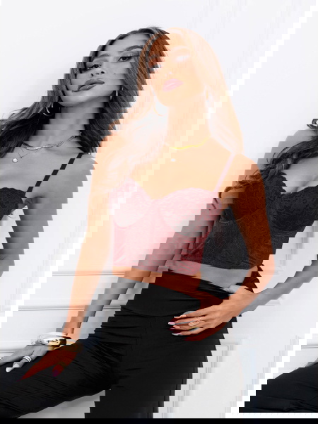 Bordowy stanik gorsetowy z... 2