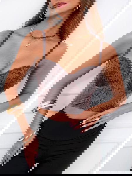 Fioletowy stanik gorsetowy...