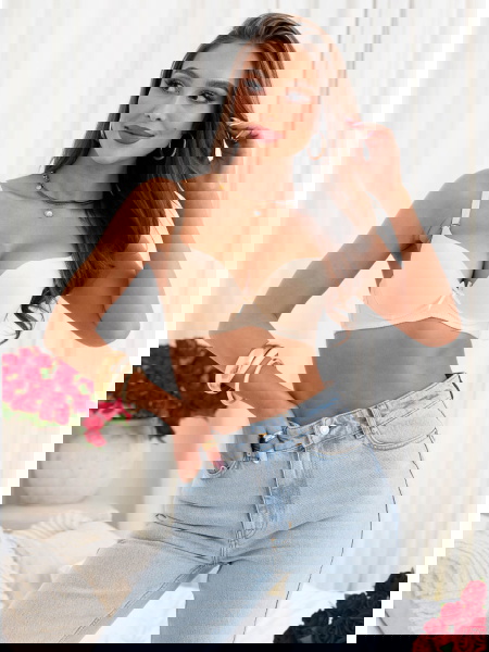 Beżowy biustonosz gładki...