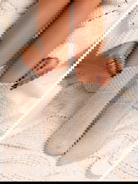 Beżowe ocieplane skarpetki... 2