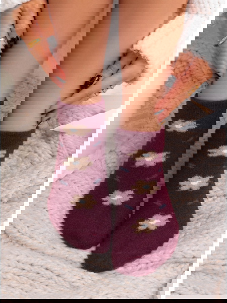 Bordowe skarpetki z...