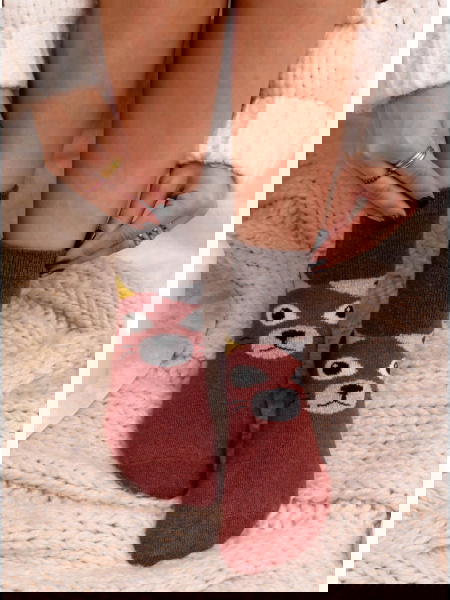 Pomarańczowe skarpetki z... 2