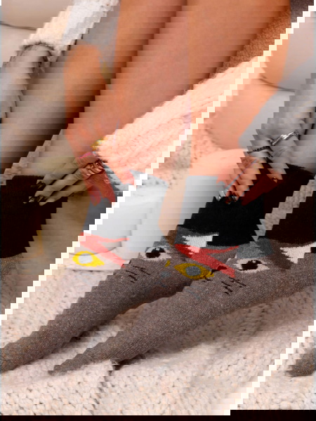 Skarpetki z ozdobnym wzorem...