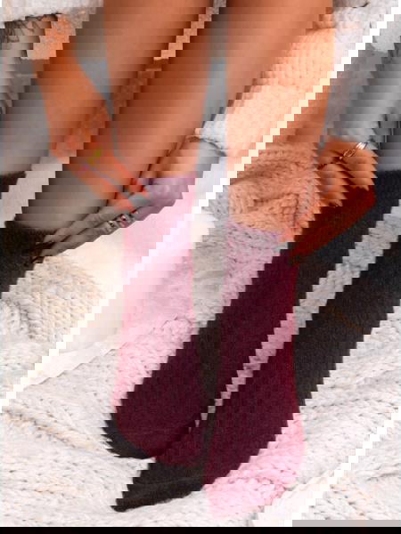 Bordowe ocieplane skarpetki... 2