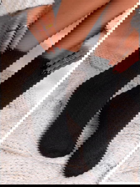 Czarne ocieplane skarpetki...