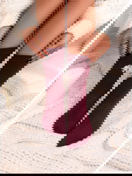 Bordowe skarpetki z... 2