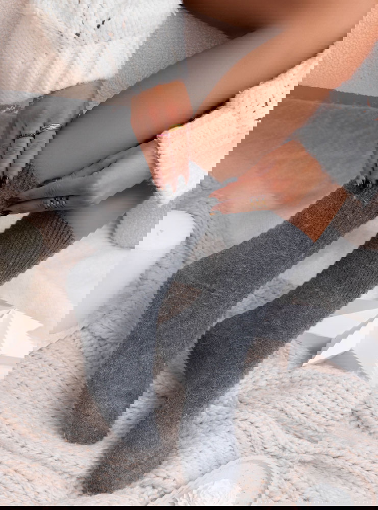 Grafitowe miękkie przytulne skarpetki...