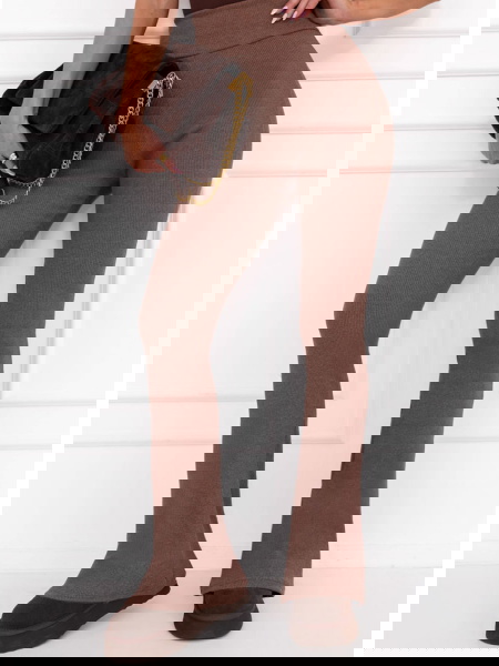 Prążkowane spodnie z...