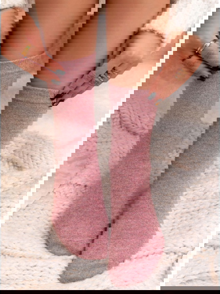 Pudrowe skarpetki damskie... 2