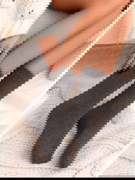 Grafitowe skarpetki damskie...