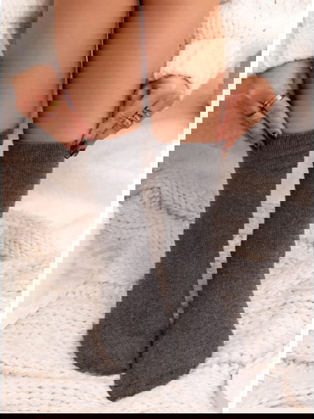 Grafitowe skarpetki damskie... 2