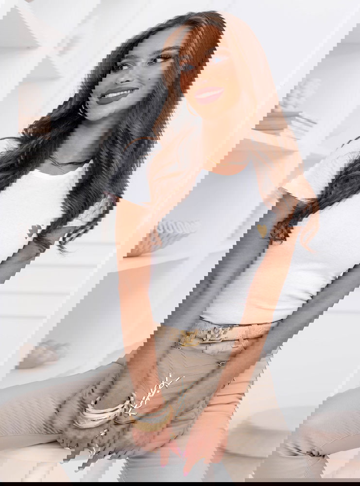 Biała koszulka na krótki rękaw z...