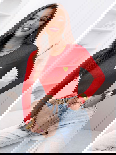 Malinowa koszulka na długi... 2