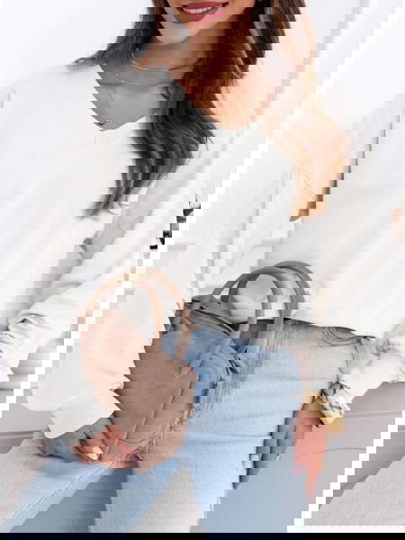 Biała bluza oversize z... 2