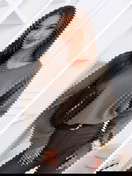 Bluza oversize z dekoltem w... 2