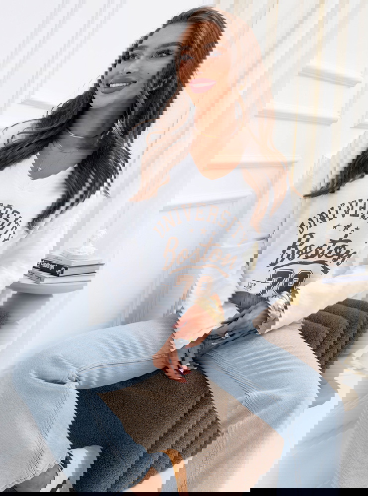 Biała bluzka z nadrukiem Samerra