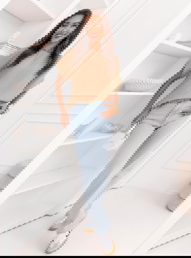 Bluzka z krótkim rękawem Kandace -...