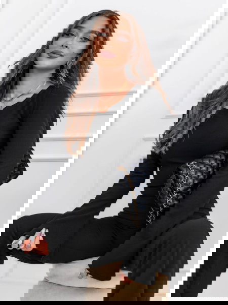 Czarny komplet bluzka i... 2