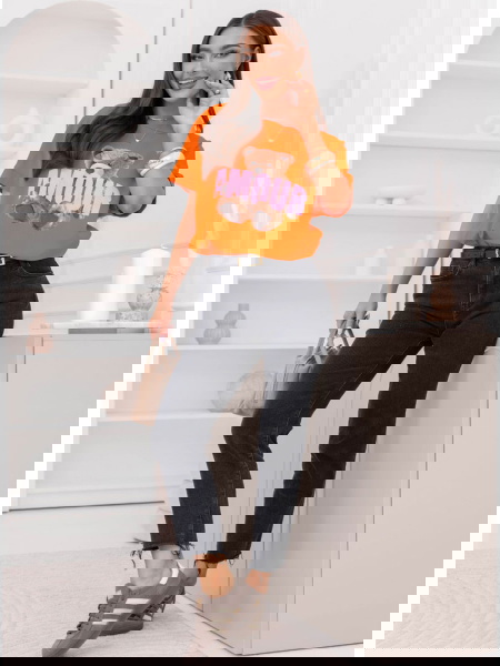 Pomarańczowa bluzka z... 2