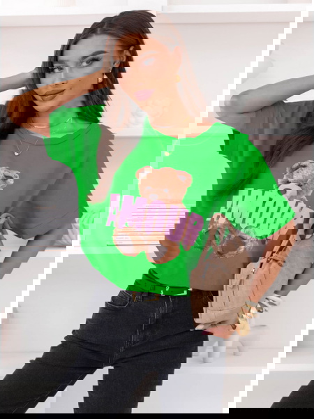 Zielona bluzka z ozdobnym... 2