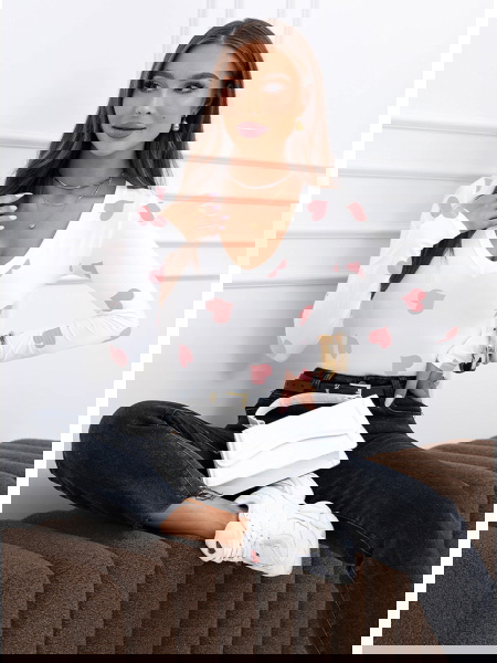 Brzoskwiniowa bluzka w...