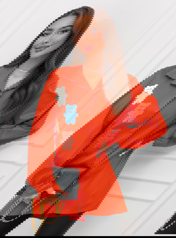 Pomarańczowa koszula oversize...