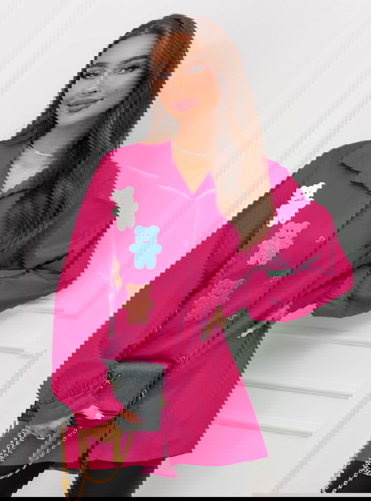 Koszula oversize zapinana na guziki...