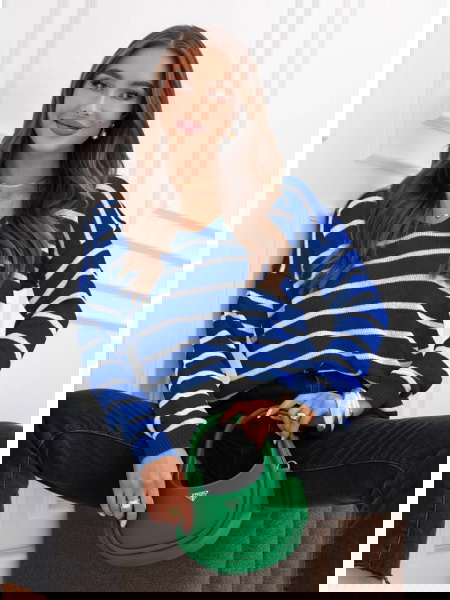 Chabrowy sweter w paski Mahane