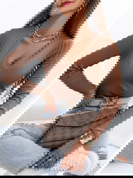 Prążkowana bluzka z...