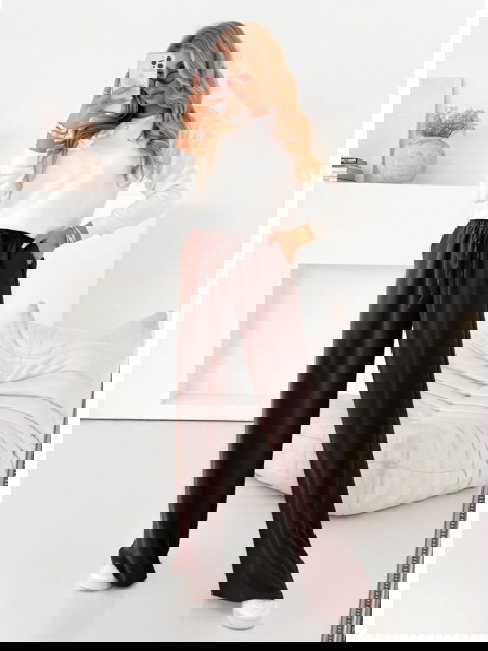 Czekoladowe spodnie z... 2