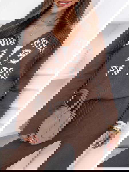 Czekoladowy dzianinowy... 2