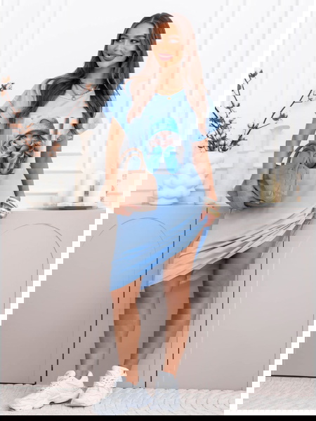 Błękitna sukienka z... 2