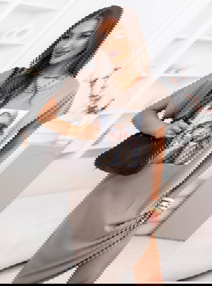 Sukienka z ozdobnym nadrukiem...