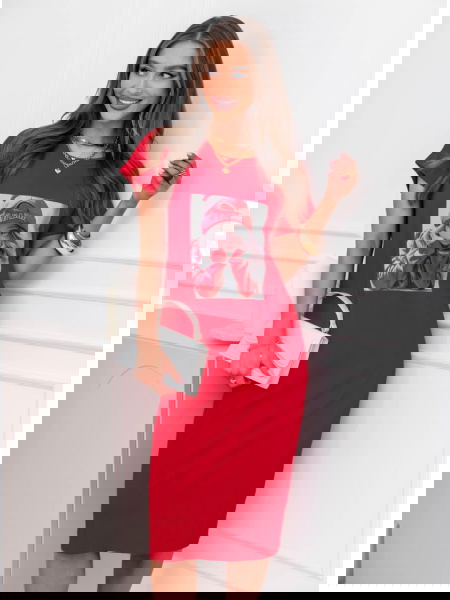 Malinowa sukienka z... 2