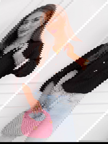 Czarna plisowana koszula... 2