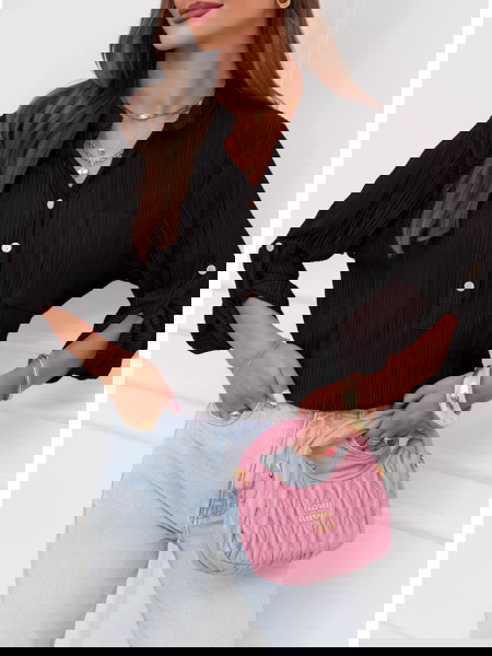 Czarna plisowana koszula...