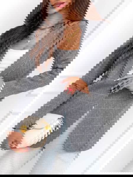 Szara marynarka w kratkę... 2