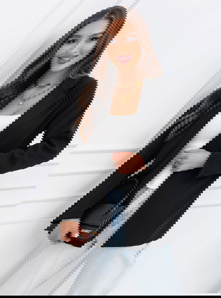 Czarna sportowa marynarka Tedette