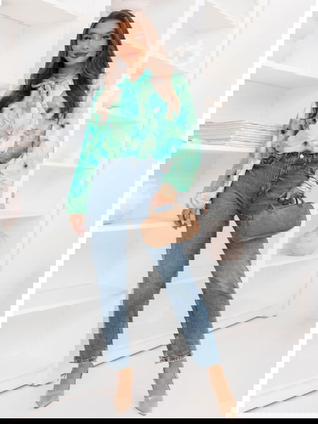 Turkusowa koszula z... 2