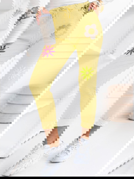 Cytrynowe spodnie z...