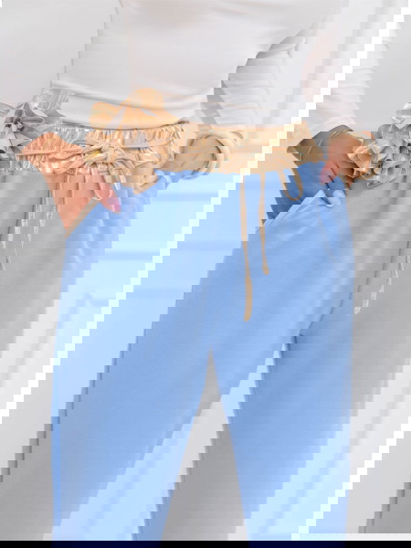 Błękitne spodnie z ozdobnym... 2