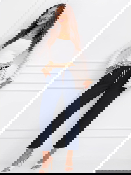 Granatowe spodnie z... 2