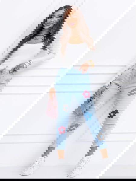 Błękitne spodnie z...