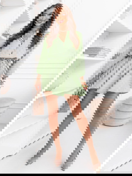 Zielona muślinowa sukienka... 2