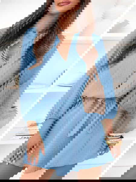 Błękitna muślinowa sukienka... 2