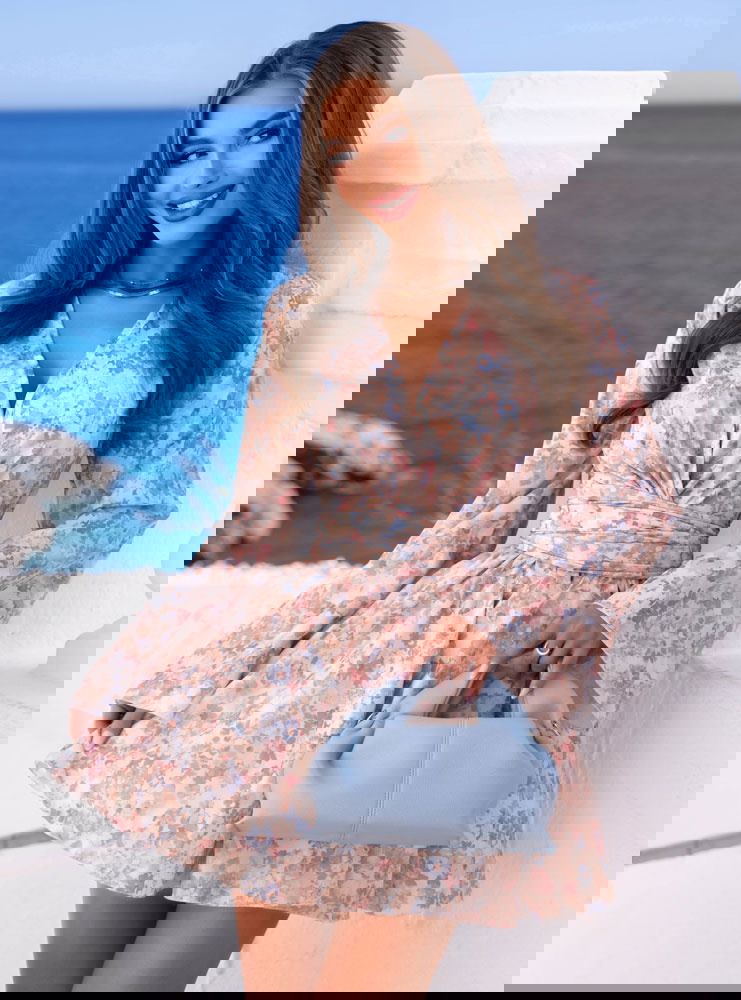 Wzorzysty kombinezon jak sukienka z...