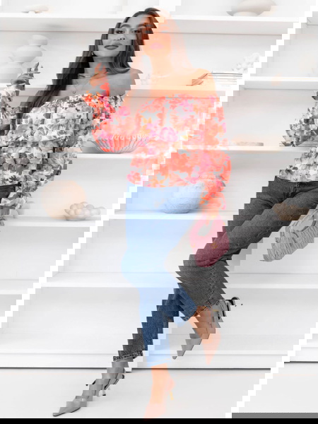 Wzorzysta bluzka typu... 2