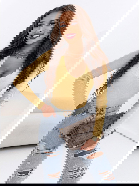 Prążkowana bluzka z... 2